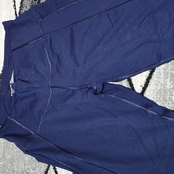 VICTORIA SPORT 2017 KNOCKOUT BY VS NAVY BLUE POCKETS HIGH-WAIST LEGGINGS - Picture 2 of 12